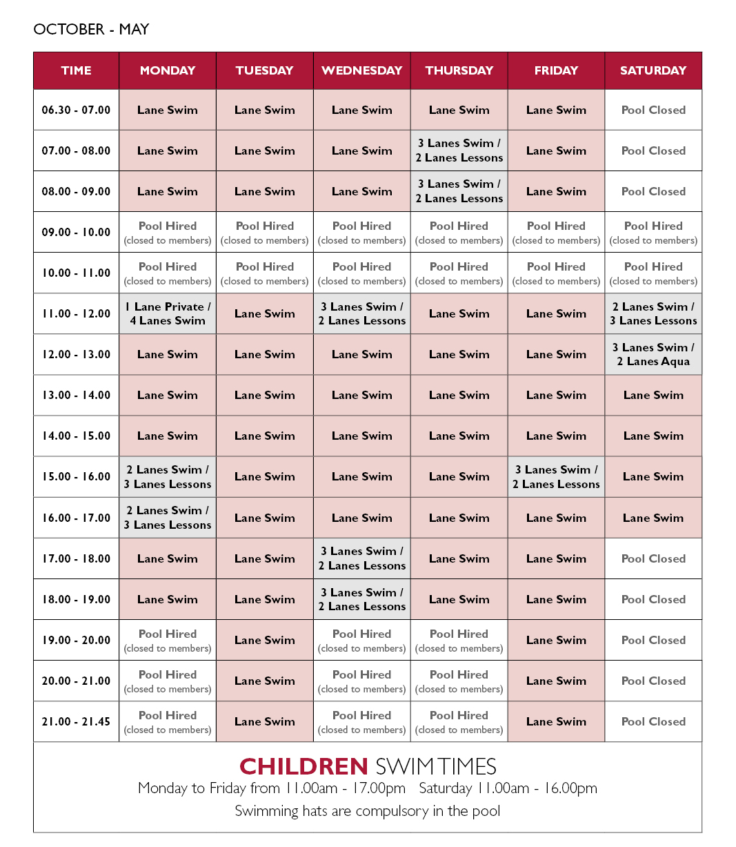 SJG Swimming Timetable WEB 0925
